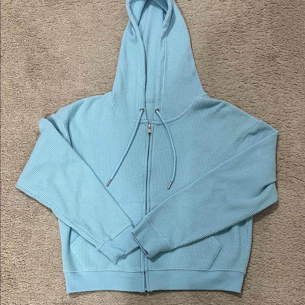 Women's Hooded Waffle Knit Sweater